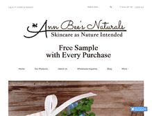 Tablet Screenshot of annbeesnaturals.com